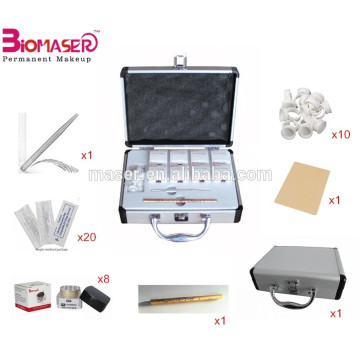 Kit de microblade de maquillage permanent débutant professionnel avec pâte de tatouage, Sceau à sourcils Pince à broder 3D à sourcils